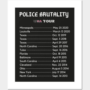 Police Brutality USA Tour - Black Lives Matter Posters and Art